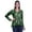 Dark Green, variant on Moomaya Empire Waist Top Printed Dress V-Neck Full Sleeve Tunic Peplum Top For Women
