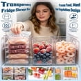thumbnail image 4 of Freezer Storage Bins, Clear Stackable Plastic Organizer with Handles for Food, Meat, Vegetables, 4 of 9