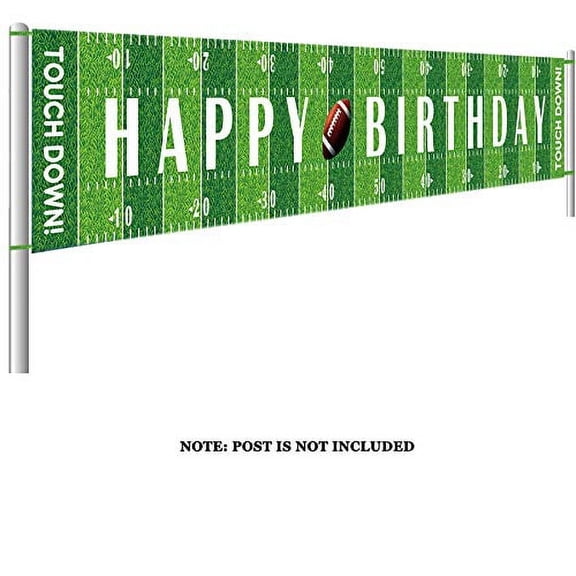 Colormoon Large Football Happy Birthday Party Banner, Game Day Sports Party Decorations, Football Photo Backdrop Hanging Decorations(9.8 x 1.5 feet)