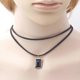 thumbnail image 1 of Collar de terciopelo negro Yashi de doble capa para El cuello 32 cm, 1 of 5