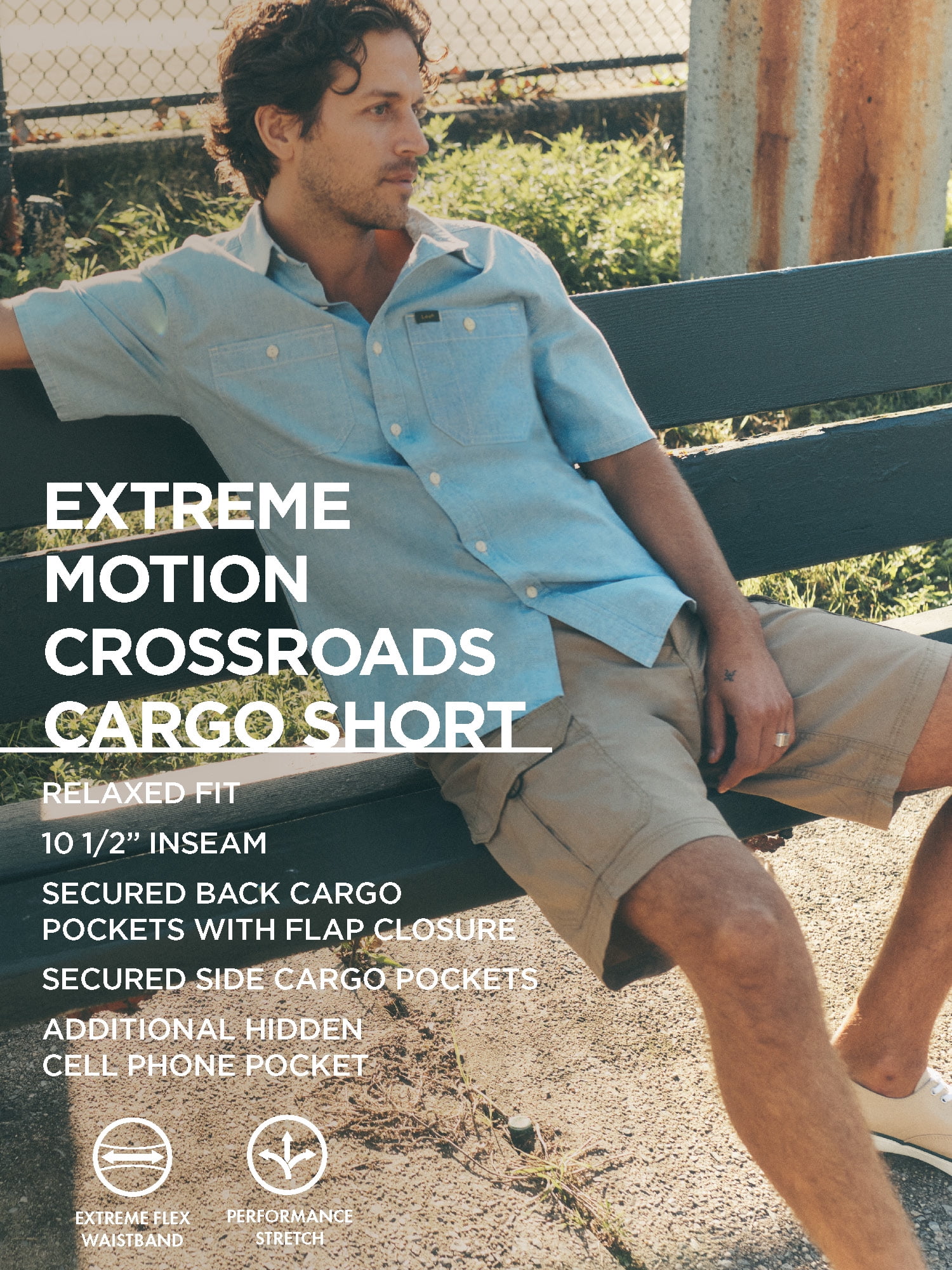 Lee Men's Extreme Motion Crossroads Short