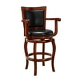 thumbnail image 4 of Boraam Jones 29in. High Back Swivel Wood Bar Stool with Arms - Black/Cherry Finish, 4 of 5