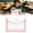 Pink, variant on Navy Blue Trim A4 Waterproof File Pouch, 33x24.5cm/13x9.6in Business Transparent Document Envelope, Snap Closure Storage Bag for Office Filing & Craft Stationery, 1Pcs