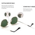 thumbnail image 4 of Gafas de sol polarizadas hexagonales Hipster para hombres y mujeres, gafas cuadradas geométricas pequeñas con marco de Metal Vintage, gafas de sombra Retro, 4 of 4