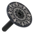 thumbnail image 1 of Bike Headset Top Cover, 28.6mm Bike Headset Stem Top Cap Unique Half Perforated Design Bike Front Fork Stem Top Cap for Mountain Road Bike Totem Pattern, 1 of 7
