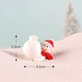 thumbnail image 4 of Floleo Xmas Resin Snowman Mini Snowman Figurines, Christmas Resin Snowman Decoration Miniatures Snowman Figurines Ornaments For DIY Crafts Christmas Micro Landscape Ornament, 4 of 4