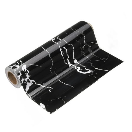 Uxcell Wood Grain Wallpaper Border 8" x 16.4ft Textured Frame Sticker, Black Cloud