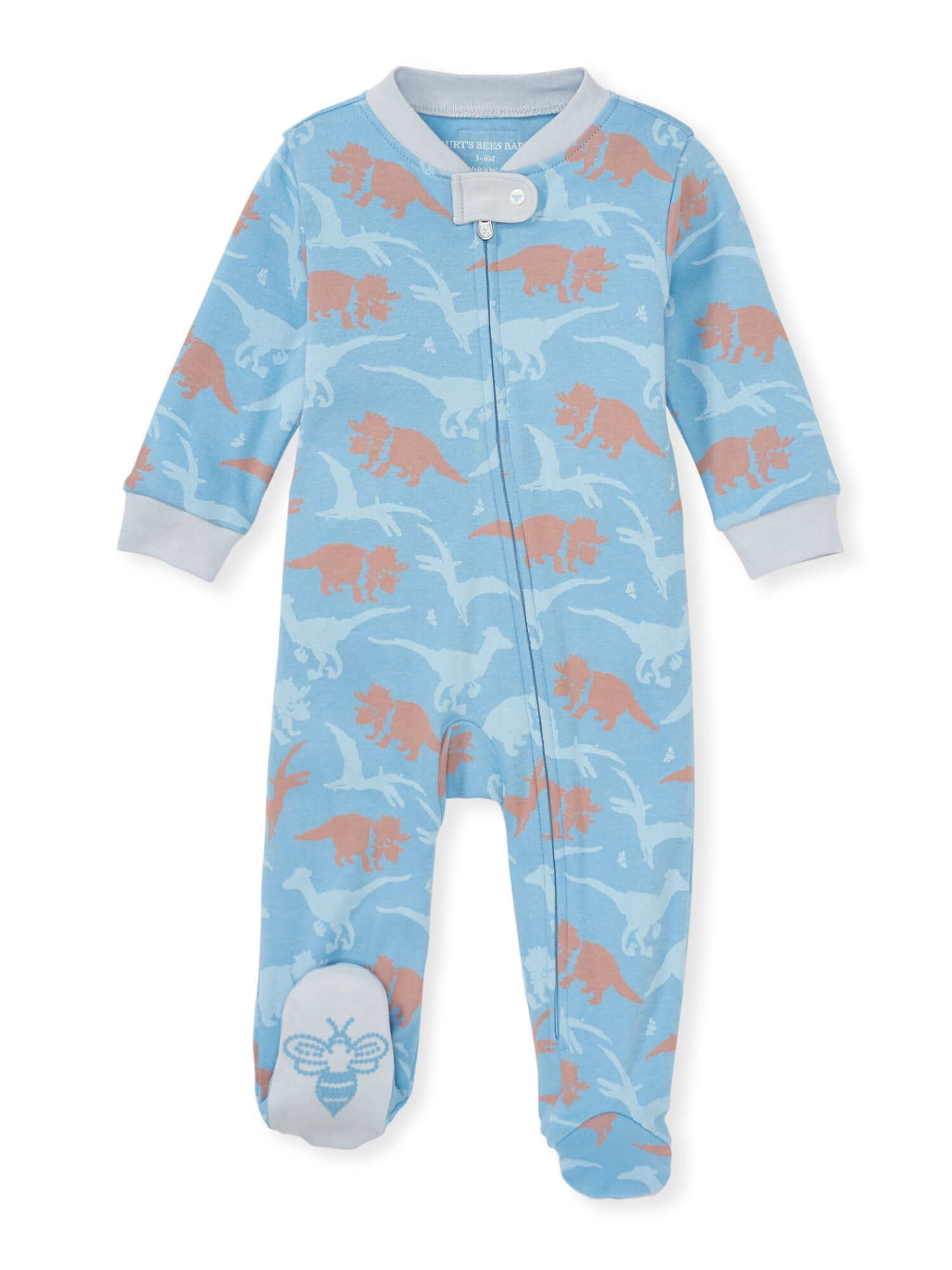 100% Organic Cotton One-Piece Romper Jumpsuit Zip Front Pajamas Burt's Bees Baby Baby Boys' Sleep and Play Pjs 