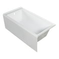 thumbnail image 3 of Transolid Trs_Uattr603020-L Ursula 60" Three Wall Alcove Acrylic Soaking Tub - White, 3 of 5