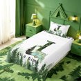 thumbnail image 5 of meiyoeat Personalized Monogrammed J Letter Twin Sheets For Boys,Happy Camping Outdoor Adventure Bedding,3-Piece,1 Fitted Sheet and 1 Pillowcase, 5 of 6