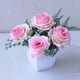 thumbnail image 4 of Planta artificial sin riego Yuarrent flor en maceta de seda rosa, 4 of 6