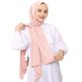 thumbnail image 1 of Qarigey Bufanda de gasa versátil en hermosos colores para mujer, mantón Hijab de gasa, materiales cómodos Sombreros blanco, 1 of 6