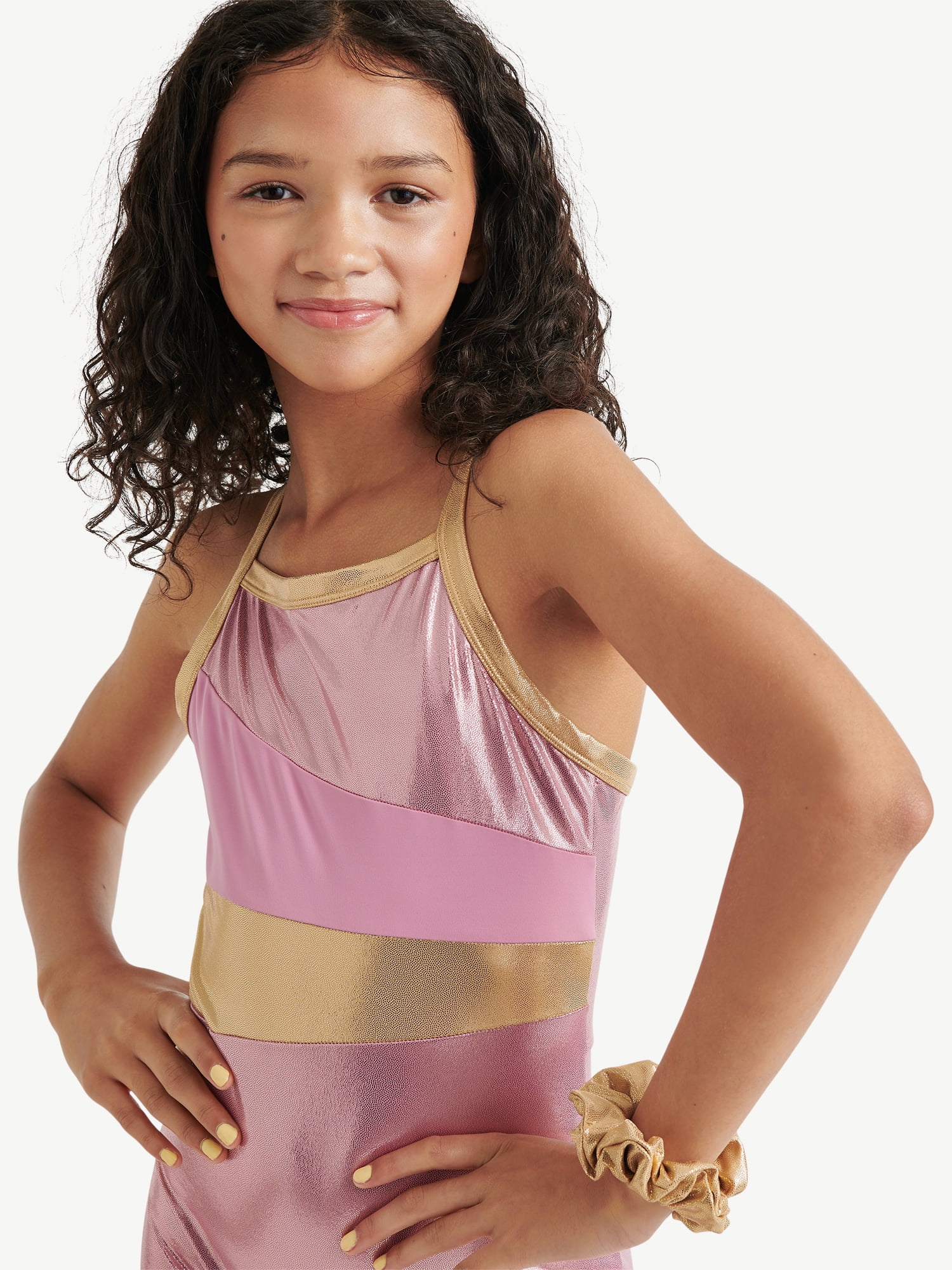 Justice Girls' Colorblock Biketard, Sizes XS-XL