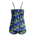 thumbnail image 5 of Hpapadks Halloween Cute Pajama Sets for Women 2 Piece Sexy Cute Graphic Spaghetti Strap Camisole Tops and Shorts Sleepwear Womens Pjs Blue, 5 of 6
