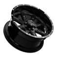 thumbnail image 2 of 15x8 Tuff T15 SATIN BLACK W/ GLOSS BLACK LIP Wheel 6x5.5 (-24mm), 2 of 3