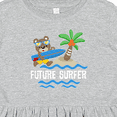 thumbnail image 4 of Inktastic Surfing Future Surfer Bear Girls Toddler Dress, 4 of 5