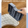 thumbnail image 5 of Foldable Toilet Potty Stool Anti Slip Squatting Foot Stool for Healthy Bathroom Posture Comfort, White 15.6 inches / 39.5 cm, 5 of 9