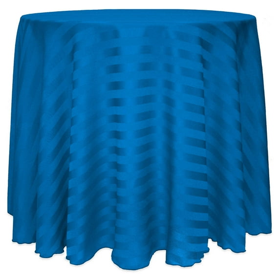 Ultimate Textile Satin-Stripe 96-Inch Round Tablecloth