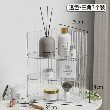 

NUOLUX 1 Set Bathroom Corner Storage Box Corner Shelf Stand Cosmetic Corner Stand