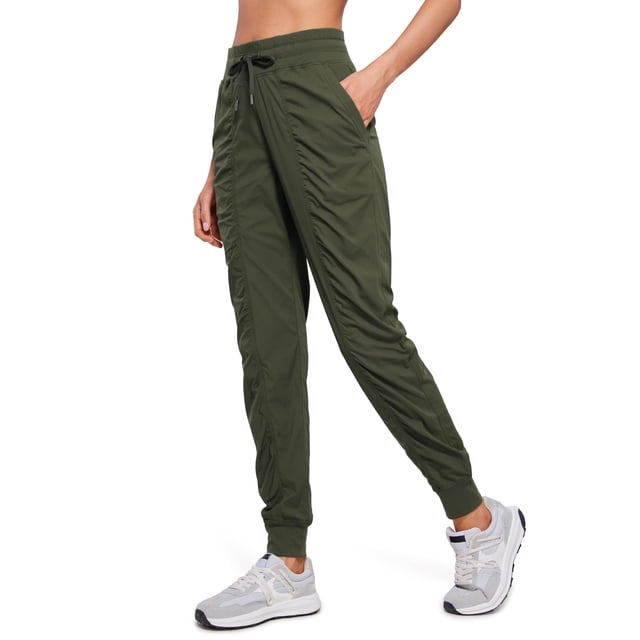 Pantalones Joggers CRZ YOGA Mujer 72 cm Livianos Oliva XL