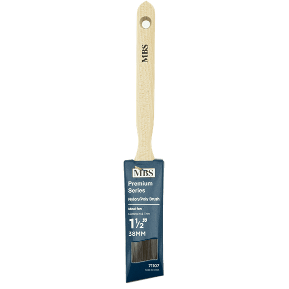 1.5" Angle Brush, Premium Series, Wood Sash Handle