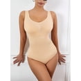 thumbnail image 4 of Plus Size Women's Seamless Bodysuit With Snap Closure, Butt-Lift Briefs, Vest And Control Shapewear In One Piece, 4 of 4