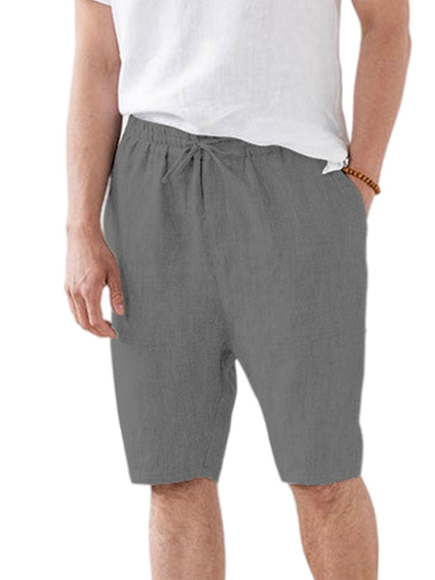 Men Fashion Drawstring Summer Beach Shorts Pants Casual Classic Fit Short 
