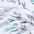 thumbnail image 5 of Alishomtll Teal Gray Watercolor Floral Printed Balloon Adjustable Tie Up Valances Curtains, 42 x 63 Inch, 5 of 6