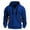 Blue, variant on IYTR Mens Solid Color Pullover Sweatshirts Long Sleeve Multiple Pockets Drawstring Half Zipper Sport Hoodie