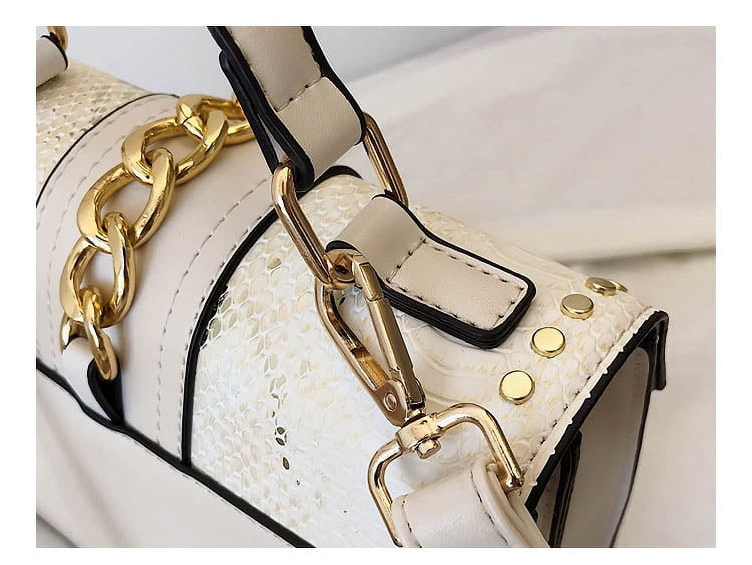 CJSHOPPE WOMEN HANDBAG CROSSBODY TOTE NYLON SNAKESKIN BAG