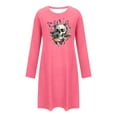 thumbnail image 3 of Censtreet Halloween Sleep Shirts for Women Long Sleeve Night Shirts for Sleeping Pullover Nightgown Soft Nightdress, 3 of 5