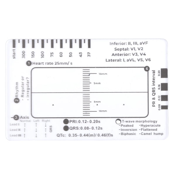 Herramienta Evaluación 7 Pasos Transparente Portátil Escala ECG