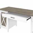 thumbnail image 4 of Pemberly Row Contemporary Wood Computer Desk with Storage in Gray, 4 of 9