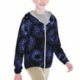 thumbnail image 2 of Cauagu Blue-Purple Raspberries Print Sun Protection Jacket for Teen,Full-Zipper Long Sleeve Sun Shirts with Pockets UV Hoodie Shirts Outdoor Athletic Jacket-Large, 2 of 7