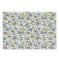 thumbnail image 1 of Botanical Cutting Board, Print of Round Blots and Striped Leaf Silhouettes, Decorative Tempered Glass Cutting and Serving Board, in 3 Sizes, by Ambesonne, 1 of 2