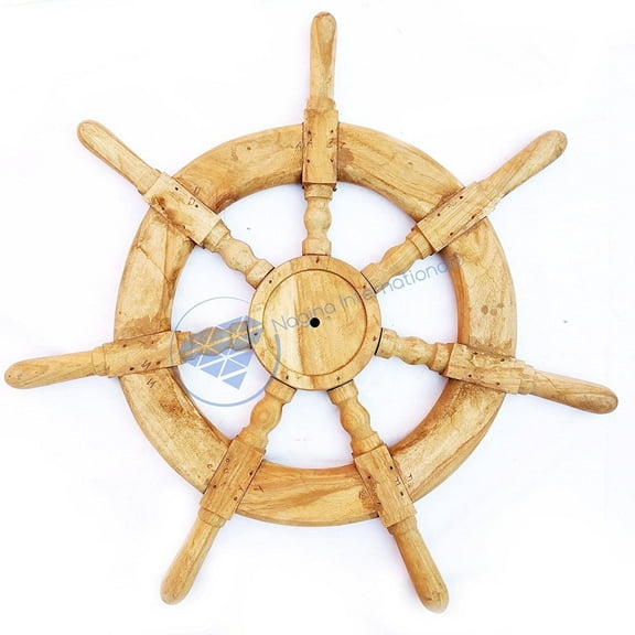 Wooden Ship Wheel Unpolished (Fat Cruiser AKA Big & Fatty) - (18 Inches)