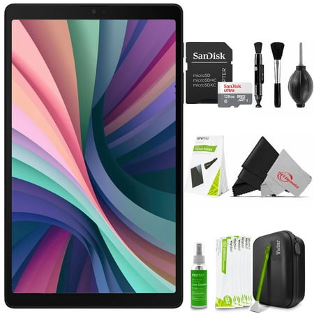 Samsung Galaxy Tab A7 Lite 8.7" 32GB Tablet Gray with 128GB microSDHC and Cleaning Kit