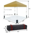 thumbnail image 2 of 10x10 ft, patented center locking canopy tent, portable outdoor canopy tent, comes with hand wheel bag, suitable for outdoor use, height adjustable straight legs, waterproof and UV protection,white, 2 of 9