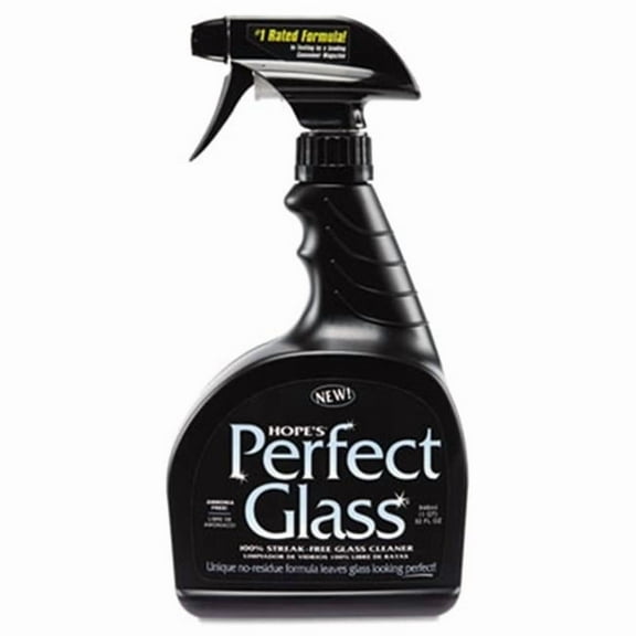 HOPE'S Perfect Glass Cleaner Spray, Streak-Free Clean for Windows, Windshields, Etc, 32 Fl Oz, Pack of 1