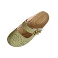 thumbnail image 2 of Samdudou Closed Toe Sandals Womens Dressy Summer Mules Back Strap Casual Summer Beach Flats Cut Out Breathable Walking Shoes, 2 of 6