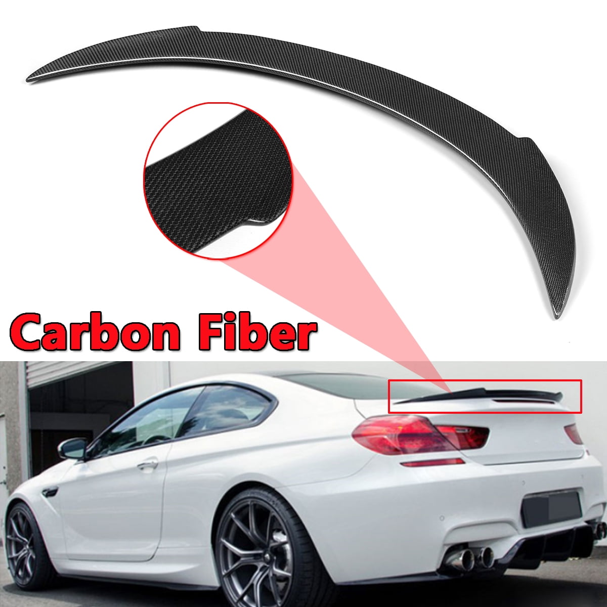 Carbon Fiber GTX Trunk Wing Spoiler Lip For BMW F13 640i 650i M6 Coupe 2012+