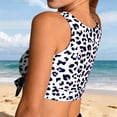 thumbnail image 7 of Women Swimwear Top Sleeveless Tankinis Solid Color Tank Top Swim Top Only Khaki,S, 7 of 7
