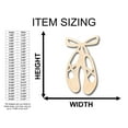 thumbnail image 2 of Unfinished Wood Ballet Slippers Shape - Craft - up to 46" DIY 18" / 1/2", 2 of 3