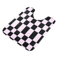 thumbnail image 3 of Ryvnso Checkered Print Bathroom Shaggy Rugs Toilet Mat Soft Contour Rug, 3 of 9