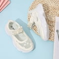thumbnail image 5 of LTTVQM Girls Mary Jane Sneakers Mesh Upper Hook and Loop Non-Skid Cushioned Quick-Dry Lightweight Comfortable Sneakers Daily Wear Running Walking Holiday Dress Shoes Beige 3 Big Kids, 5 of 5