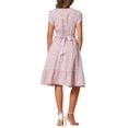 thumbnail image 3 of Vestido Midi de Verano para Mujer INSPIRE CHIC con Cuello Cuadrado y Mangas Cortas, Vestido Boho Floral XL Púrpura, 3 of 5
