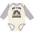 thumbnail image 3 of Inktastic Just A Girl Who Loves Adventure Girls Long Sleeve Baby Bodysuit, 3 of 5