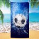 thumbnail image 5 of Toalla de playa para balón de fútbol para adultos, toalla de baño deportiva absorbente de microfibra para piscina, playa, viajes y baño, 5 of 6