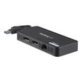 thumbnail image 1 of StarTech.com USB 3.0 Mini Dock, Dual Monitor USB-A Docking Station w/ DisplayPort 4K 60Hz Video & Gigabit Ethernet, 1ft (30cm) Cable, Portable USB 3.1 Gen 1 Type-A Laptop Adapter, 4K Dock - DisplayLink Mini Dock (USBA2DPGB) - Docking station - USB - 2 x DP - 1GbE, 1 of 7
