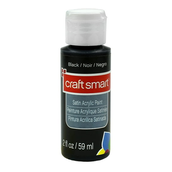 12 Pack: Black Satin Acrylic Paint by Craft Smart - 2oz.